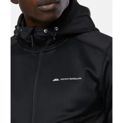 Fashion Monterrain Mens Explorer Poly Fleece Zip Hoodie Black