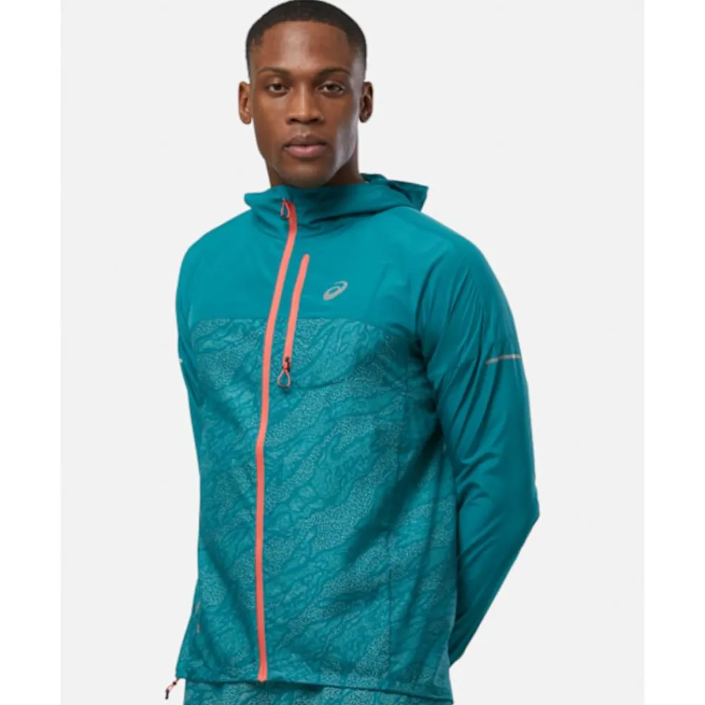 Outlet Asics Mens FujiTrail Packable Jacket Green