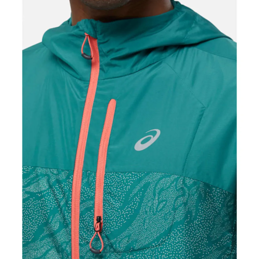Outlet Asics Mens FujiTrail Packable Jacket Green