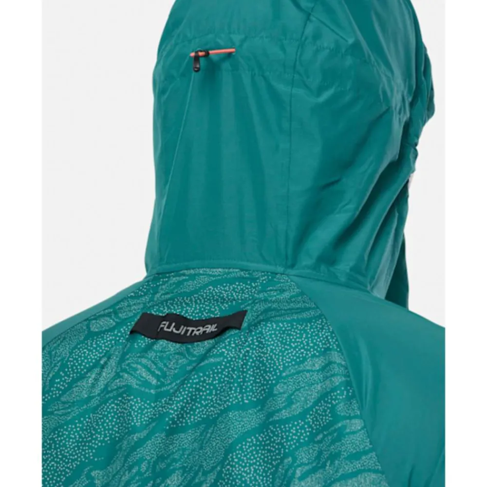 Outlet Asics Mens FujiTrail Packable Jacket Green