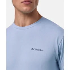 New Columbia Mens Hageman Graphic T-Shirt Blue