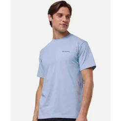 New Columbia Mens Hageman Graphic T-Shirt Blue