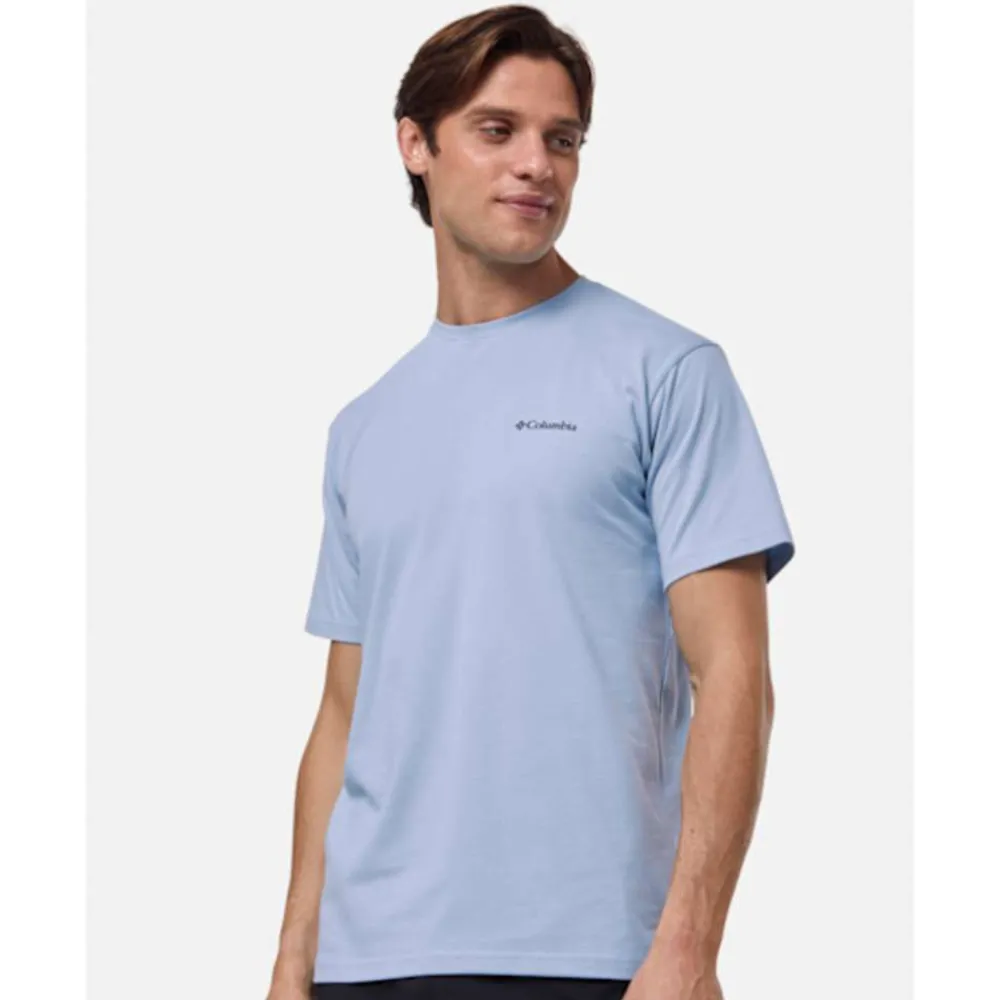 New Columbia Mens Hageman Graphic T-Shirt Blue