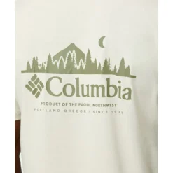 Outlet Columbia Mens Hageman Graphic T-Shirt Cream