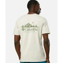 Outlet Columbia Mens Hageman Graphic T-Shirt Cream