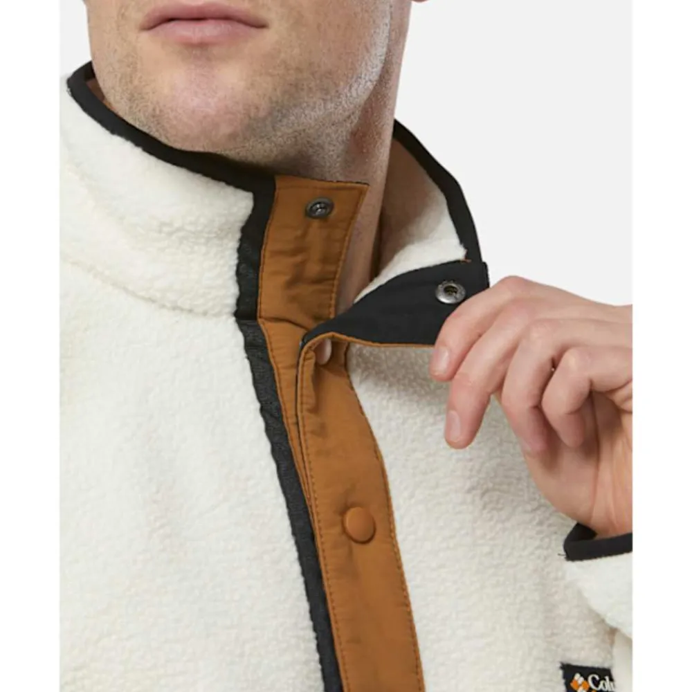 Clearance Columbia Mens Helvetia Half Snap Top Fleece Cream