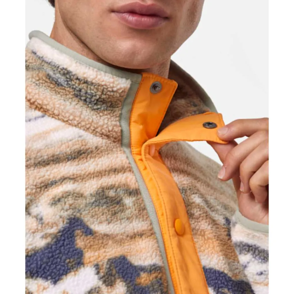 Outlet Columbia Mens Helvetia Snap Fleece Half Zip Top Yellow