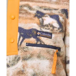 Outlet Columbia Mens Helvetia Snap Fleece Half Zip Top Yellow