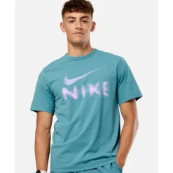 Clearance Nike Mens Hyverse Swoosh T-Shirt Blue