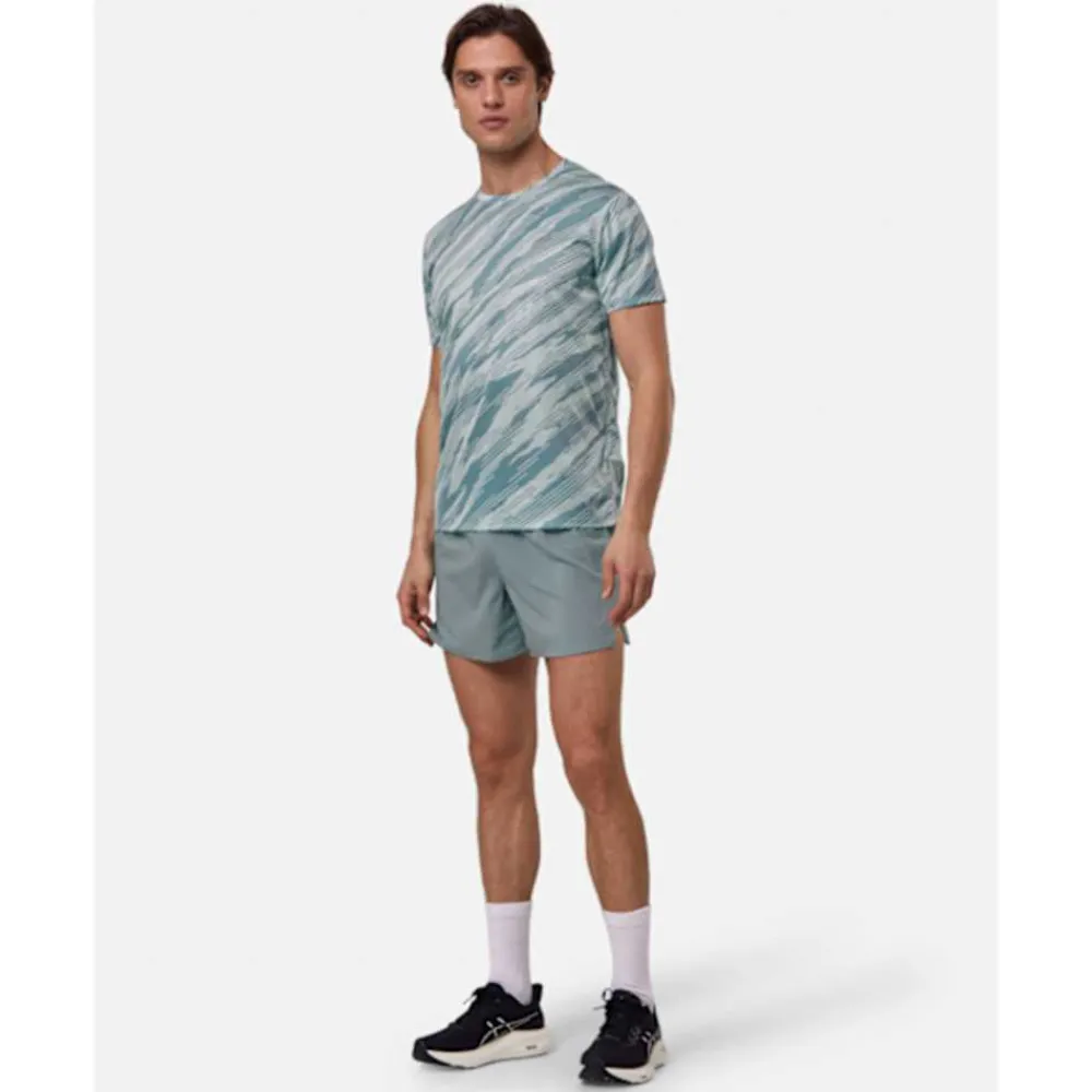 Best Asics Mens 5Inch Road Short Green