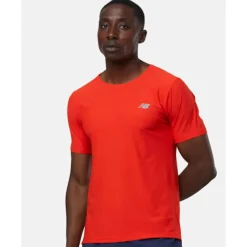 Outlet New Balance Mens Jacquard T-Shirt Orange
