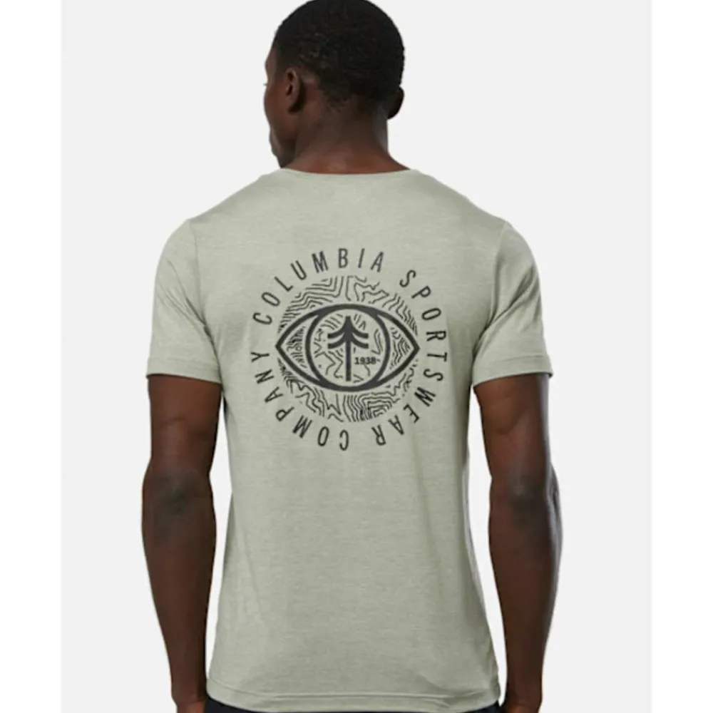 Discount Columbia Mens Kwick Hike Graphic T-Shirt Green