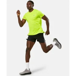 Discount Under Armour Mens Launch Run Camo T-Shirt Yellow