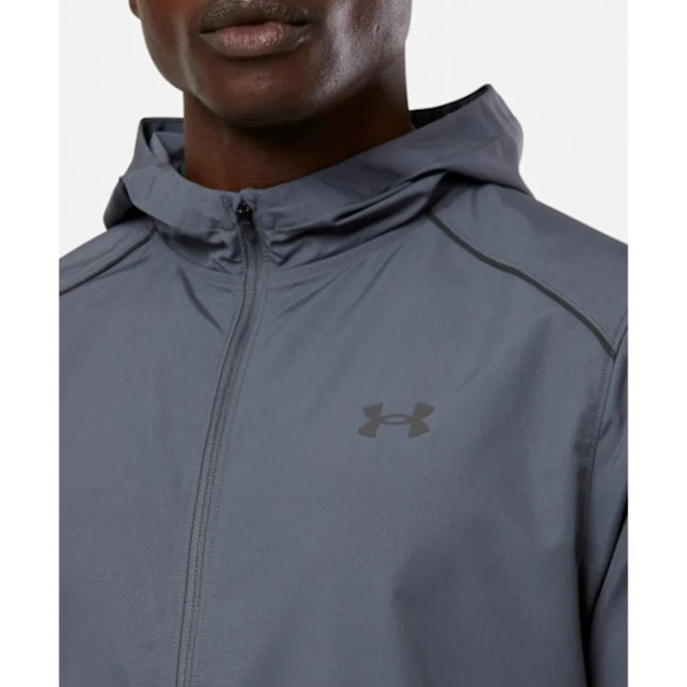 Clearance Under Armour Mens Launch Run Hooded Jacket Grey