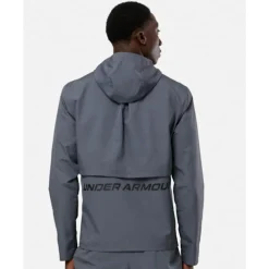 Clearance Under Armour Mens Launch Run Hooded Jacket Grey