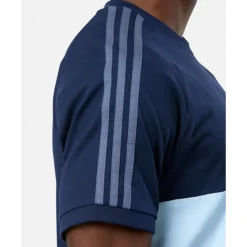 Sale adidas Originals Mens Logo Panel T-Shirt Navy