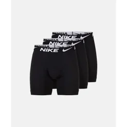 Sale Nike Mens Long 3 Pack Microfibre Boxer Brief Black