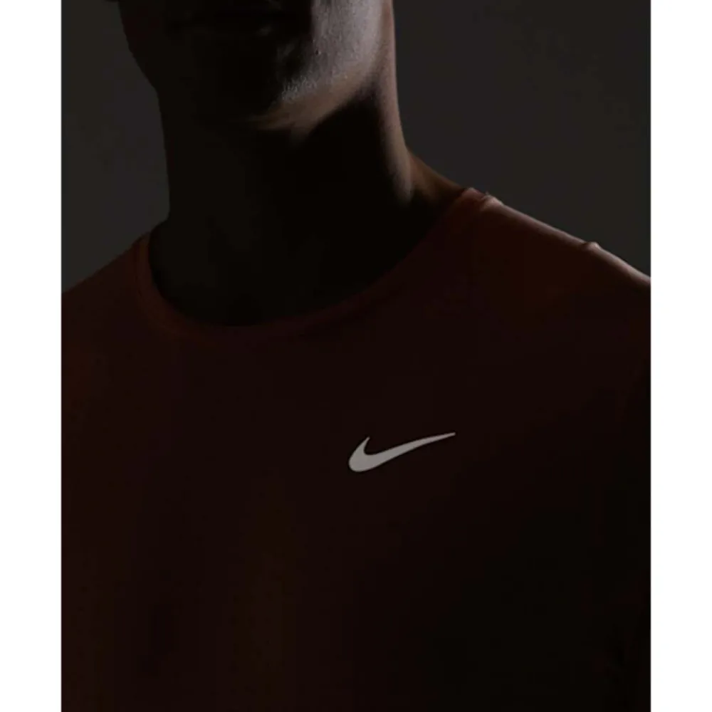 Fashion Nike Mens Miler Breathe T-Shirt Orange