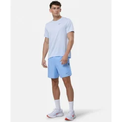 Online Nike Mens Miler Breathe T-Shirt Blue