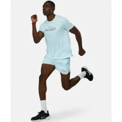 Discount Nike Mens Miler Flash T-Shirt Blue