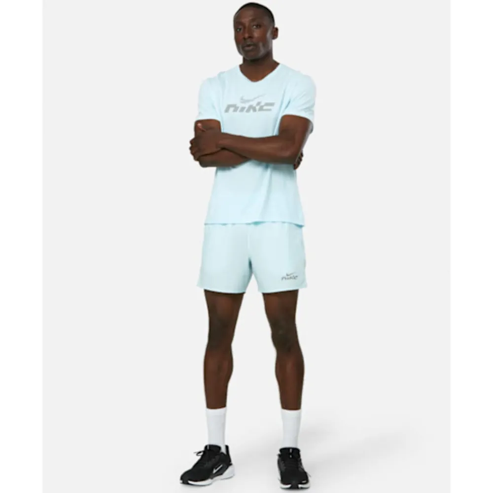 Discount Nike Mens Miler Flash T-Shirt Blue