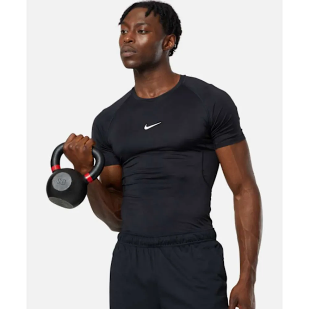 New Nike Mens Pro Base Training T-Shirt Black