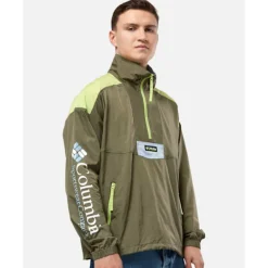 Hot Columbia Mens Riptide Anorak Jacket Green