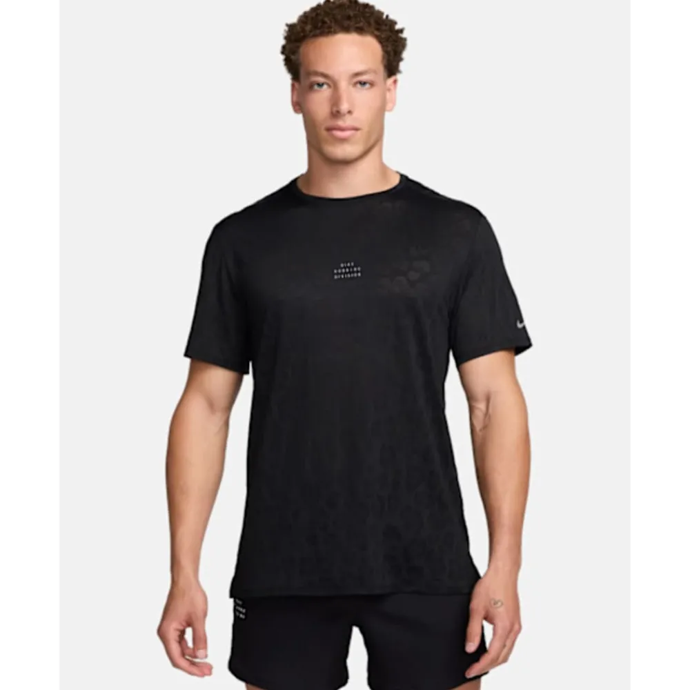 Discount Nike Mens Rise 365 Run Division T-Shirt Black