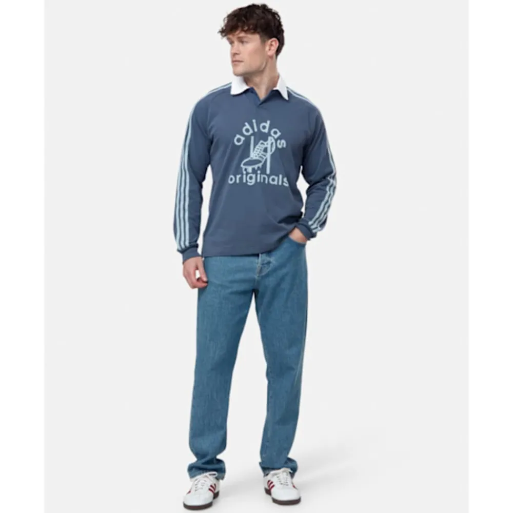 Outlet adidas Originals Mens Rugby Polo Blue
