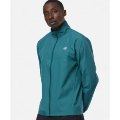 Outlet New Balance Mens Run Woven Full Zip Jacket Green