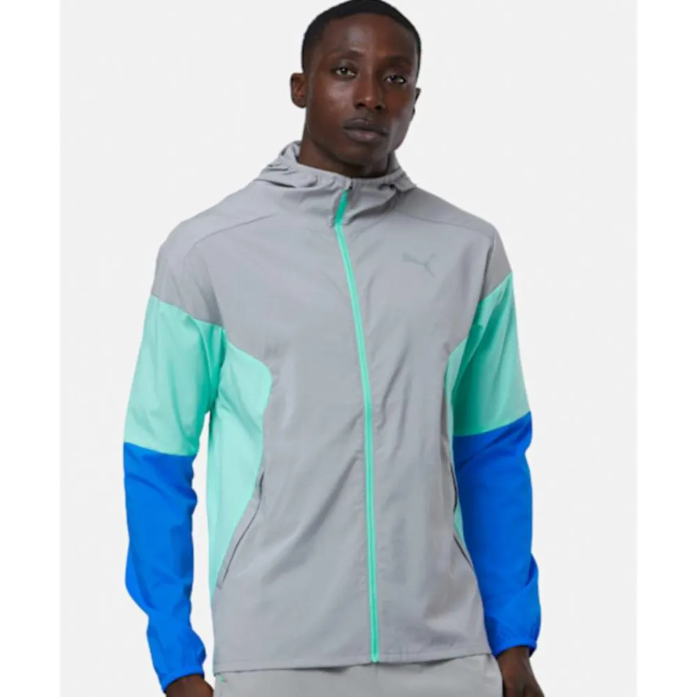 Hot Puma Mens Run Woven Jacket Grey