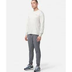 Sale Columbia Mens Seasonal Long Sleeved T-shirt Cream