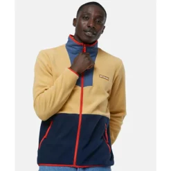 New Columbia Mens Sequoia Grove Full Zip Fleece Cream