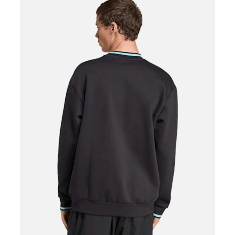New adidas Originals Mens Sport Badge Crew Sweatshirt Black