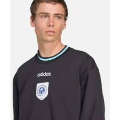 New adidas Originals Mens Sport Badge Crew Sweatshirt Black