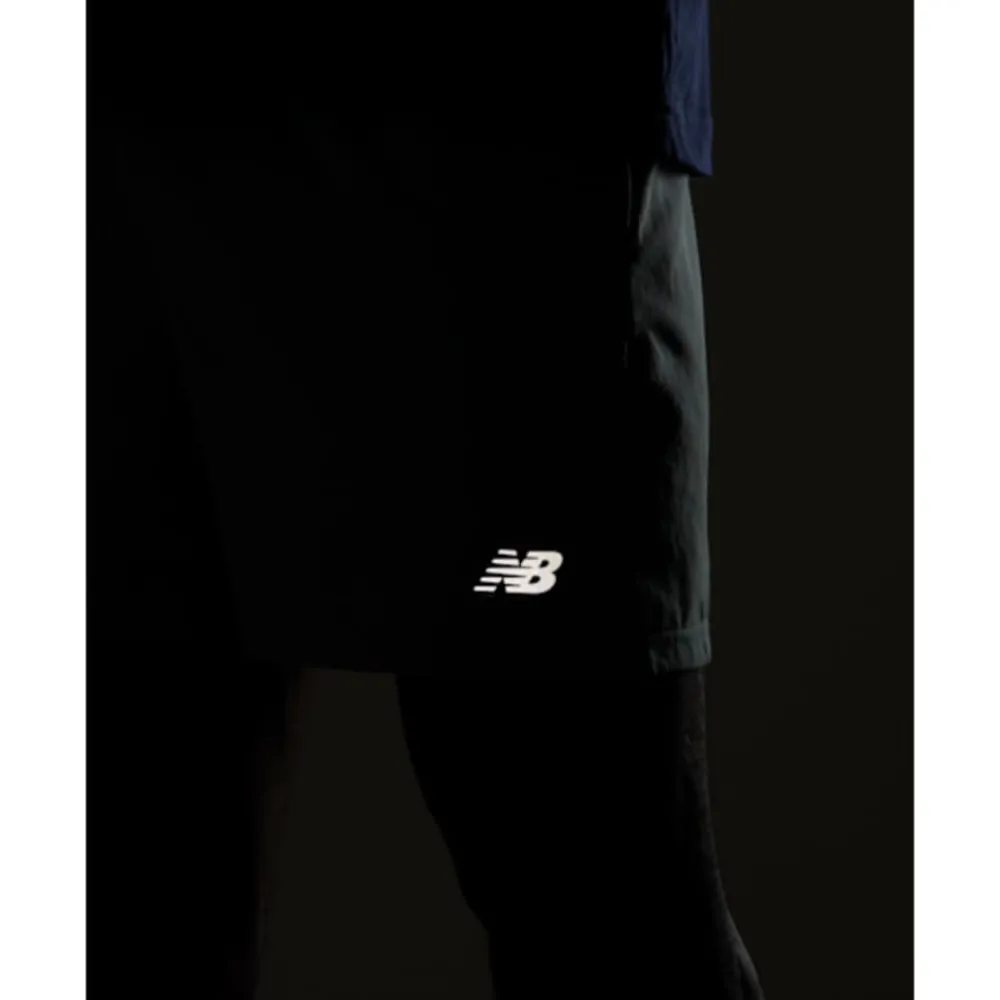 Fashion New Balance Mens Sports Essenials 5 Inch Shorts Green