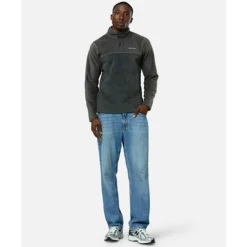 Fashion Columbia Mens Steens Mountain Half Snap Top Grey