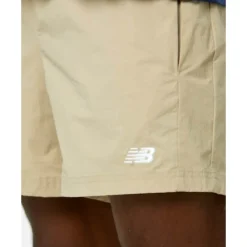 Hot New Balance Mens Stretch Woven 5 Inch Short Cream