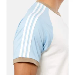 Outlet adidas Originals Mens 3-Stripe Cali T-Shirt White