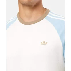 Outlet adidas Originals Mens 3-Stripe Cali T-Shirt White