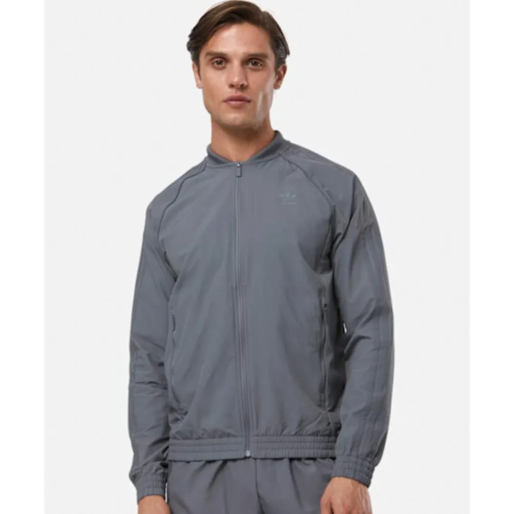 Hot adidas Originals Mens Superstar Woven Track Top Grey