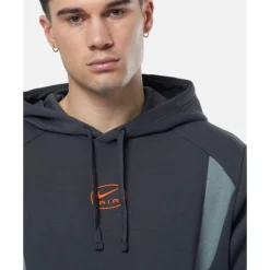 New Nike Mens Swoosh Air Hoodie Grey