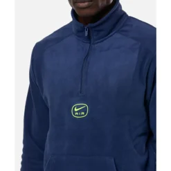 Sale Nike Mens Swoosh Air Polar Fleece Half Zip Top Navy