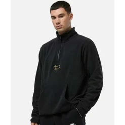 Fashion Nike Mens Swoosh Air Polar Fleece Half Zip Top Black