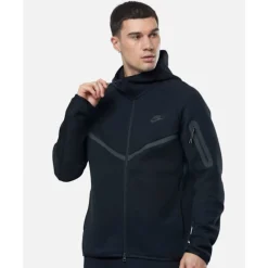 Clearance Nike Mens Tech Fleece Full Zip Hoodie Black