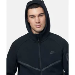 Clearance Nike Mens Tech Fleece Full Zip Hoodie Black