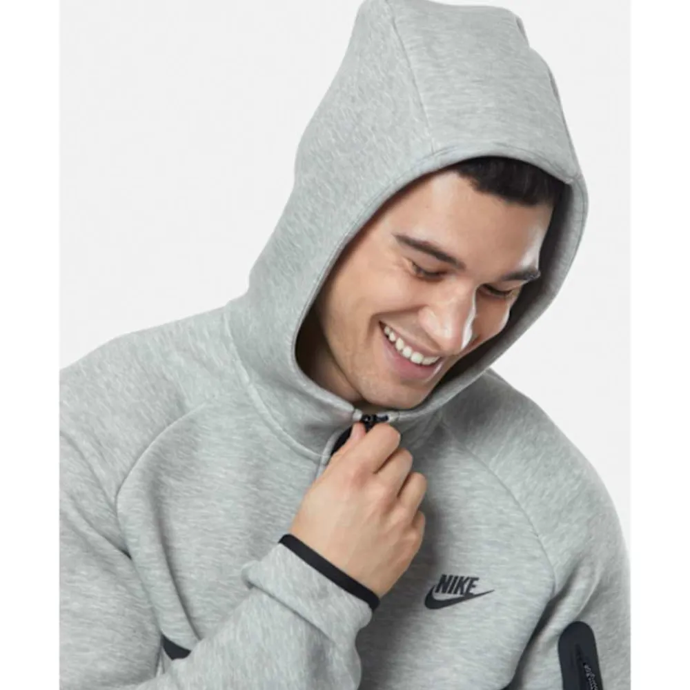 New Nike Mens Tech Fleece Full Zip Hoodie Grey