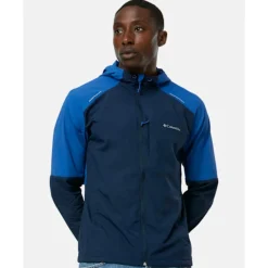 Outlet Columbia Mens Tech Nylon Hoodie Navy
