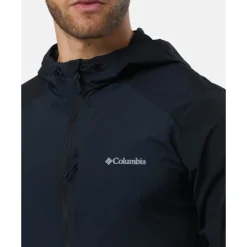 New Columbia Mens Tech Nylon Jacket Black