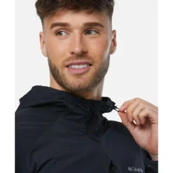 New Columbia Mens Tech Nylon Jacket Black